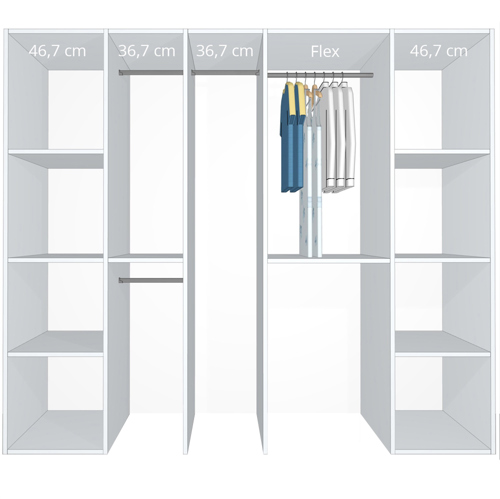 Inventar fra bredde 220 cm til 240 cm - Celebert - Model B